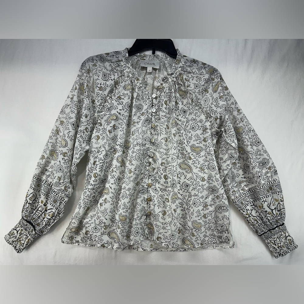 Cleobella Ivy Blouse Ornate Paisley Floral Print Womens Size XS